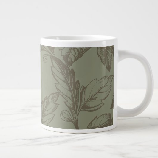 Grande Tasse Serene Sage Green | État botanique gras feuillet (Droite)