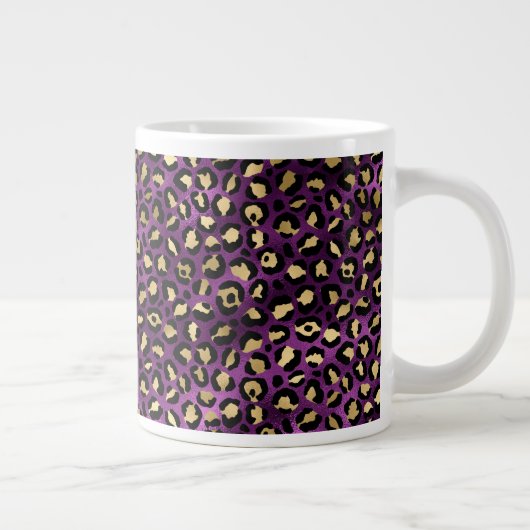 Grande Tasse Série Purple and Gold Leopard Design 1 (Droite)