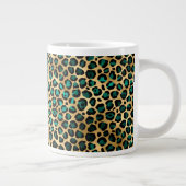 Grande Tasse Série Teal et Or Léopard Design 14 (Droite)