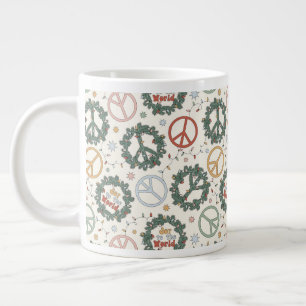 Grande Tasse Serments de paix et joie pour le Motif mondial