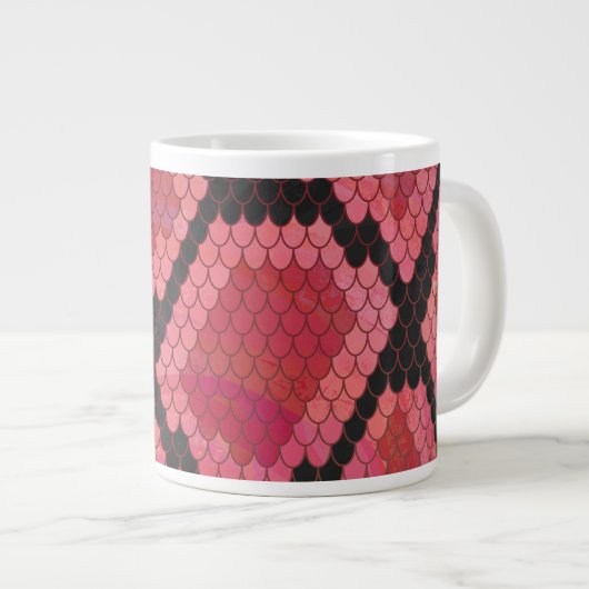 Grande Tasse Serpent noir et rouge (Devant droit)