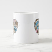 Grande Tasse Sésame Sésame | Coeur de gribouillis de caniche Mo (Devant)