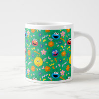 Sesame Street Green Floral Motif