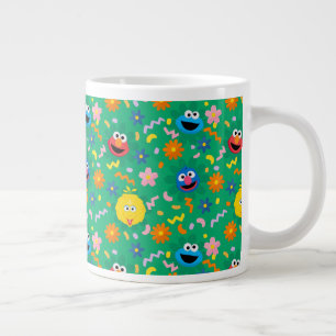 Grande Tasse Sesame Street Green Floral Motif