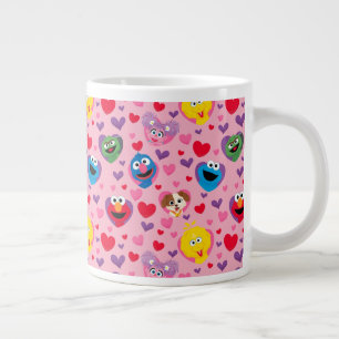 Grande Tasse Sesame Street Valentine Hearts Motif