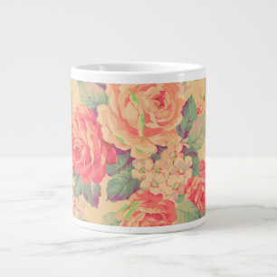 Grande Tasse Shabby Chic Rose Vintage Floral