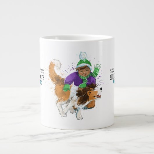 Grande Tasse Sheldon le Sheltie et son garçon (Devant)