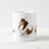 Grande Tasse Sheldon the Sheltie Trois Poses (Devant)