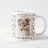 Grande Tasse Shetland Sheepdog Puppy Peinture Chien original ar (Droite)