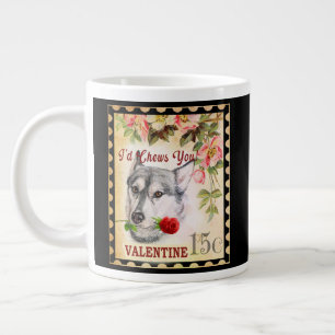 Grande Tasse Sibérie occidentale Laika Vintage Valentine avec R