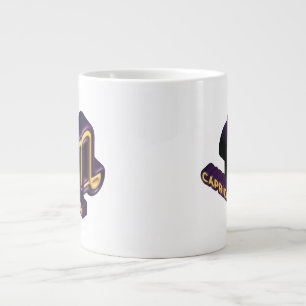 Grande Tasse Signe du zodiaque Capricorne et design texte