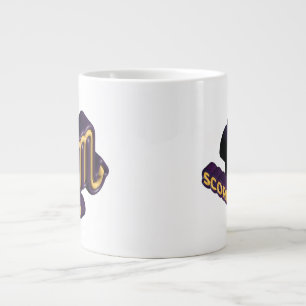 Grande Tasse Signe du zodiaque Scorpion et design de texte