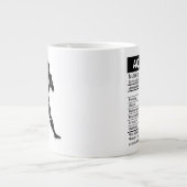 Grande Tasse Signe Zodiaque Aquarius avec la valeur nutritive, (Devant)