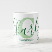 Grande Tasse Signification du nom Luna Monogramme (Devant)