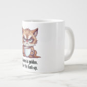 Grande Tasse Silence Est Golden Funny Citations De Chat Cite Ca (Devant droit)