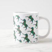 Grande Tasse Silhouette d'impression Brown et Turquoise Zebra (Droite)
