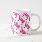 Grande Tasse Silhouette rose et blanche de vache (Droite)