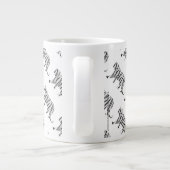 Grande Tasse Silhouette Tiger noir et blanc (Dos)