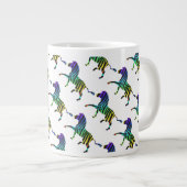 Grande Tasse Silhouette Zebra noir et arc-en-ciel (Devant droit)