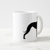 Grande Tasse Silhouettes de chien gris italien Iggies (Devant droit)