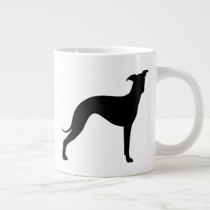 Grande Tasse Silhouettes de chien gris italien Iggies