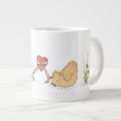 Grande Tasse Silkie avec le coeur (Devant droit)