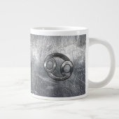 Grande Tasse Silver Grey Cancer Zodiac Se connecter Style désor (Droite)