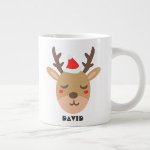 Grande Tasse Simple Cool de vacances Reindeer tendance Noël