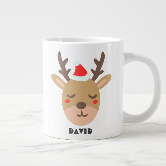 Grande Tasse Simple Cool de vacances Reindeer tendance Noël (Droite)