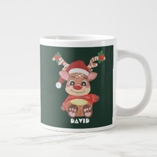 Grande Tasse Simple Cool de vacances Reindeer tendance Noël