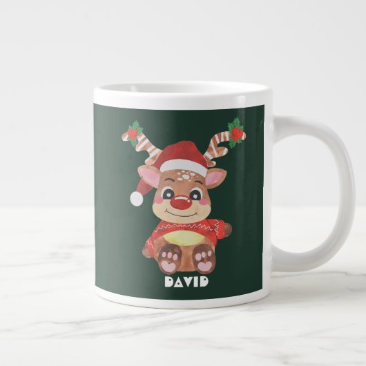 Grande Tasse Simple Cool de vacances Reindeer tendance Noël (Droite)