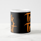 Grande Tasse Simple Éffrayant Trou ou Traiter Famille Halloween (Devant)