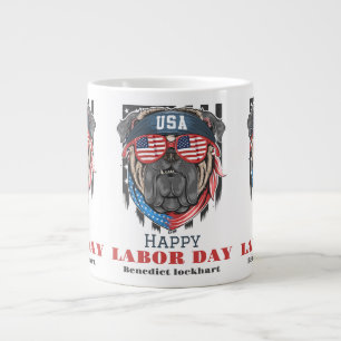 Grande Tasse Simple Elegant Labor Day avec le drapeau américain