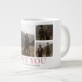 Grande Tasse Simple Elegant Love valentine's day couple 5 photo (Devant droit)