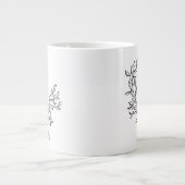Grande Tasse Simple Love Script Couronne Botanique Couples (Devant)