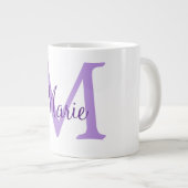 Grande Tasse simple minimal add name monogram pink red   throw  (Devant droit)