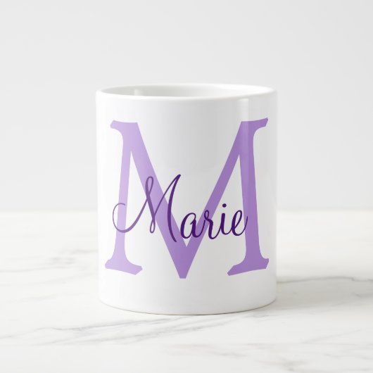 Grande Tasse simple minimal add name monogram pink red   throw  (Devant)