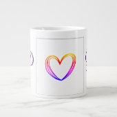 Grande Tasse simple minimum ajouter votre texte monogramme phot (Devant)
