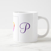 Grande Tasse simple minimum ajouter votre texte monogramme phot (Droite)