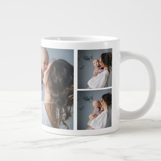 Grande Tasse Simple première mère Jours Cadeau Trois photos Col (Droite)