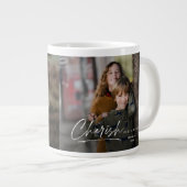 Grande Tasse Simple Script 2 Photo Noël Fêtes (Devant droit)