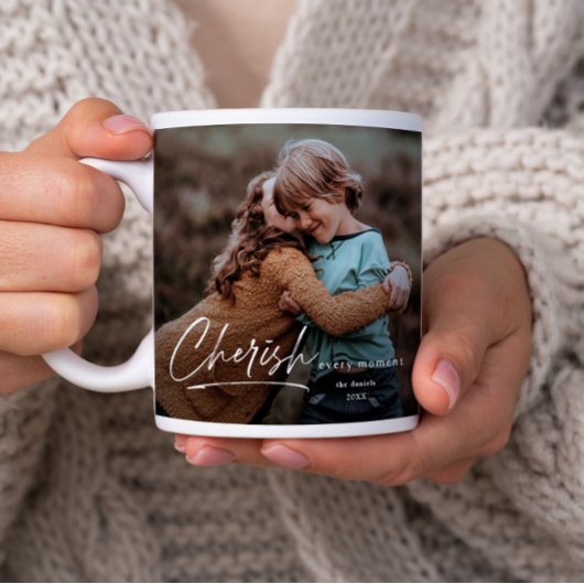 Grande Tasse Simple Script 2 Photo Noël Fêtes