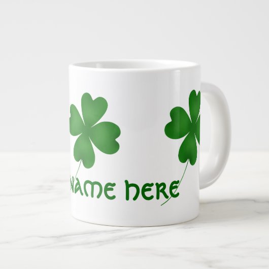 Grande Tasse Simple shamrock chanceux (Devant droit)