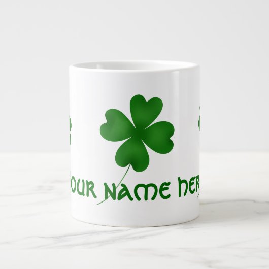 Grande Tasse Simple shamrock chanceux (Devant)