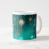 Grande Tasse Skeleton Keys on Green Background (Devant droit)