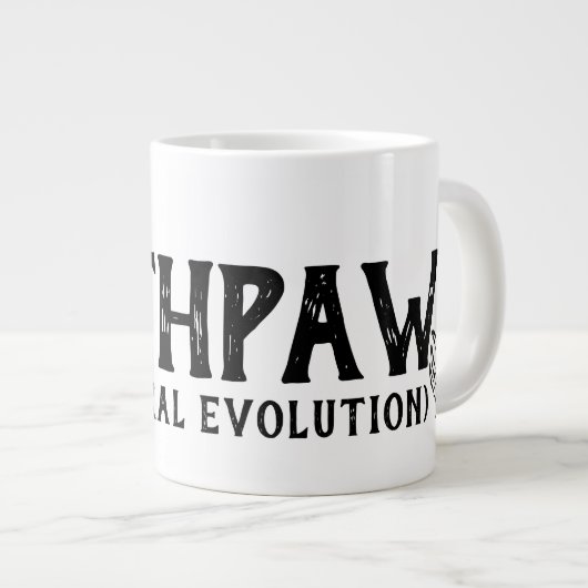 Grande Tasse Sketch Southpaw (L'évolution naturelle) Coff géant (Devant droit)