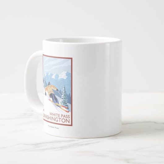Grande Tasse Skier de neige - White Pass, Washington (Devant gauche)