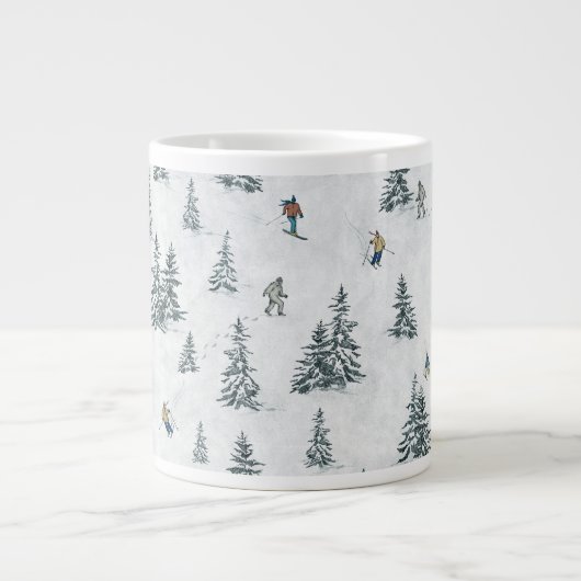 Grande Tasse Skieurs alpins et yétis cachés - Ski alpin (Devant)