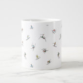 Grande Tasse Skieurs d'hiver en action Motif (Devant)