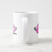 Grande Tasse Slipper Cendrillon sur Coussin rose (Dos)